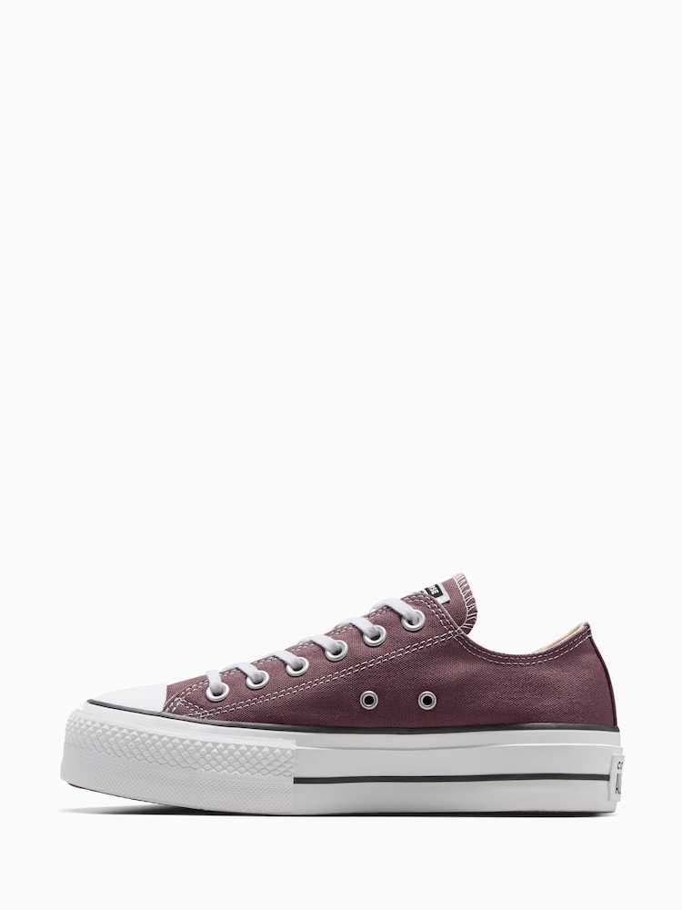 Converse Red Platform Lift Chuck Ox Trainers - Image 2 of 15