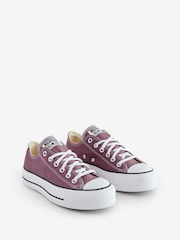 Converse Red Platform Lift Chuck Ox Trainers - Image 5 of 15