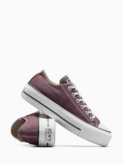 Converse Red Platform Lift Chuck Ox Trainers - Image 6 of 15
