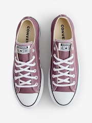 Converse Red Platform Lift Chuck Ox Trainers - Image 9 of 15