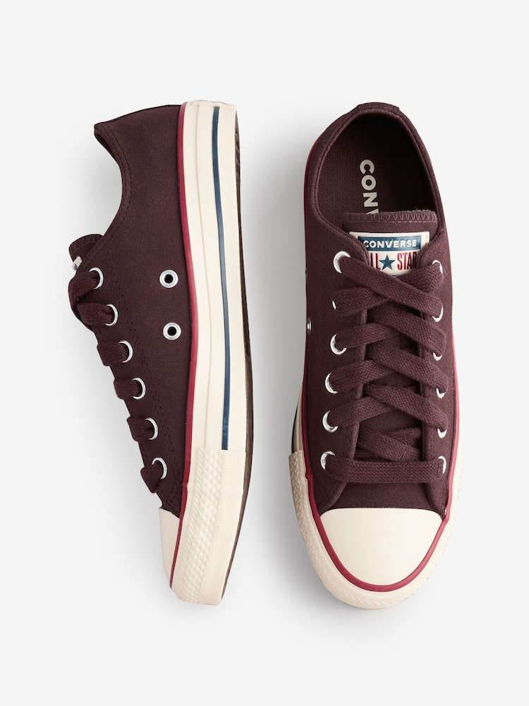 Converse Brown Standard Fit Chuck Taylor All Star Ox Trainers - Image 6 of 9