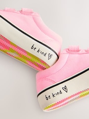 Pink Wide Fit (G) Touch Fasten Strap Printed Trainers - Image 6 of 6
