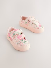Pink Floral Wide Fit (G) Chunky Trainers With Touch Fastening - Image 3 of 6