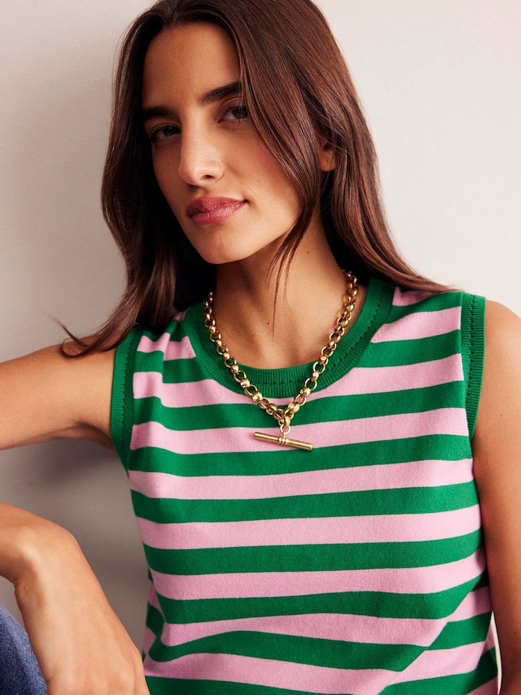Boden Gold Tone Chunky T-Bar Chain Necklace - Image 3 of 3 Boden Gold Tone Chunky T-Bar Chain Necklace - Image 3 of 3