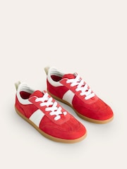 Boden Red Erin Retro Tennis Trainers - Image 3 of 4