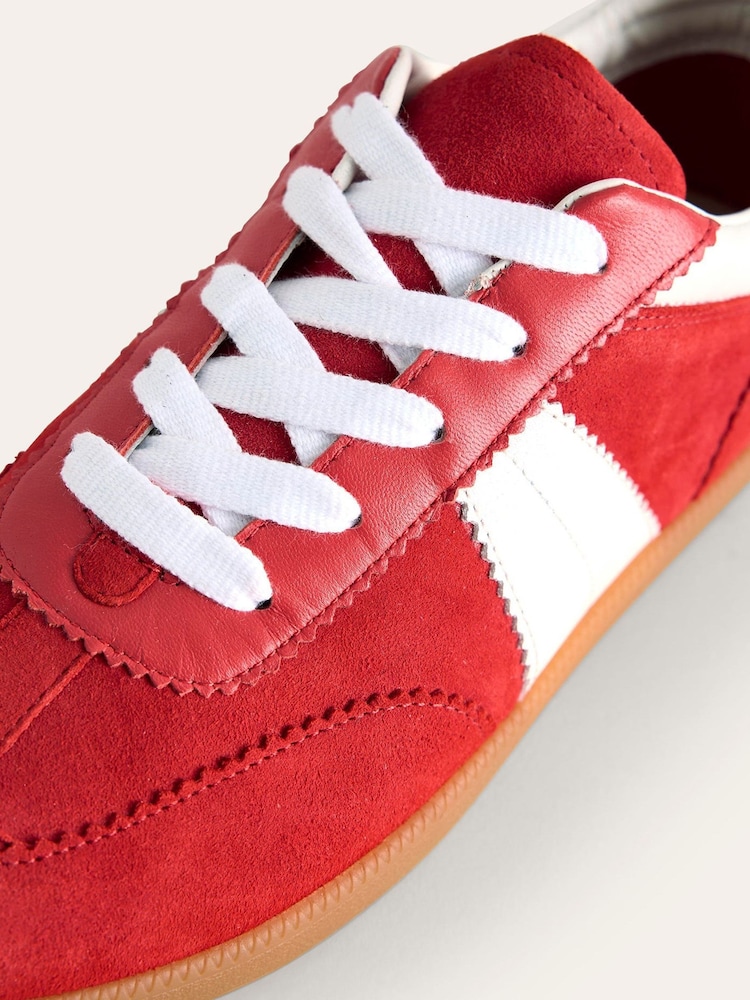 Boden Red Erin Retro Tennis Trainers - Image 4 of 4