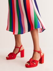 Boden Red Twist Front Platform Sandals - Image 1 of 4