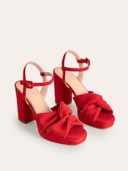 Boden Red Twist Front Platform Sandals - Image 3 of 4