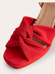 Boden Red Twist Front Platform Sandals - Image 4 of 4