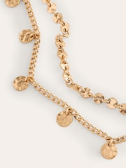 Boden Gold Tone Hammered Disc Layered Necklace - Image 2 of 3