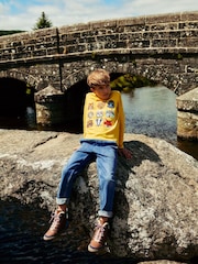 Boden Blue Pull On Jeans - Image 1 of 4
