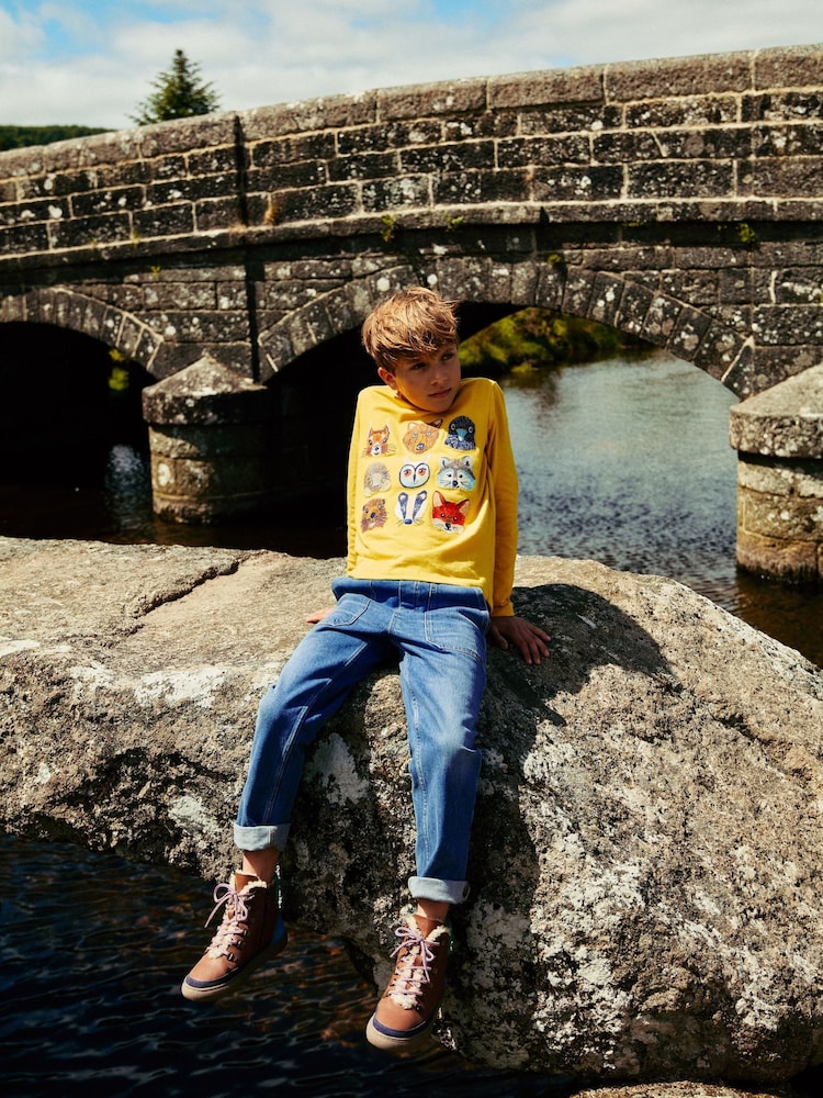 Boden Blue Pull On Jeans - Image 1 of 4