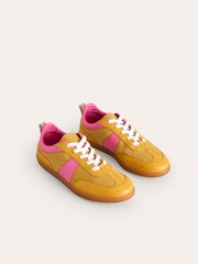 Boden Yellow Erin Retro Tennis Trainers - Image 3 of 3