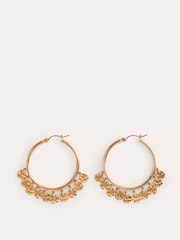 Boden Gold Tone Disc Bead Hoops - Image 1 of 3