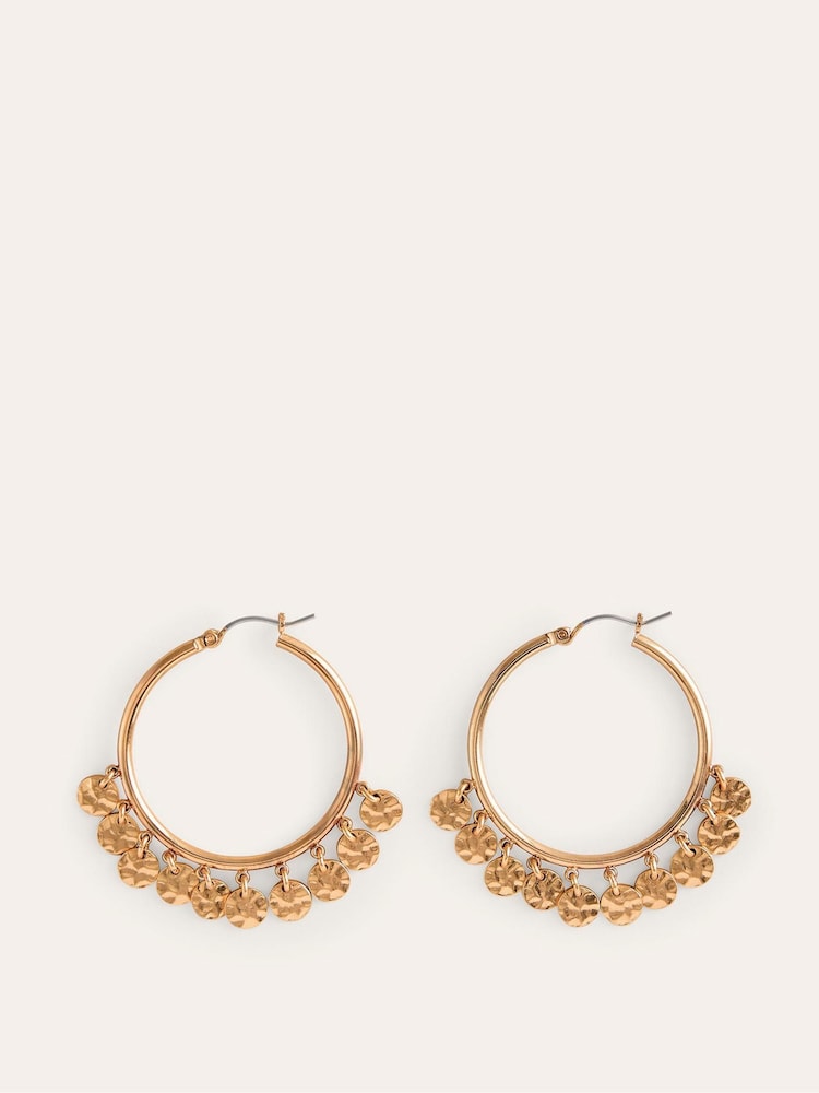 Boden Gold Tone Disc Bead Hoops - Image 1 of 3