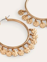 Boden Gold Tone Disc Bead Hoops - Image 2 of 3