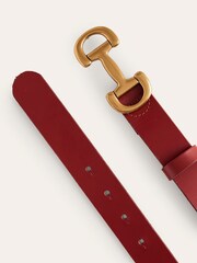 Boden Red Snaffle-Trim Leather Belt - Image 2 of 3