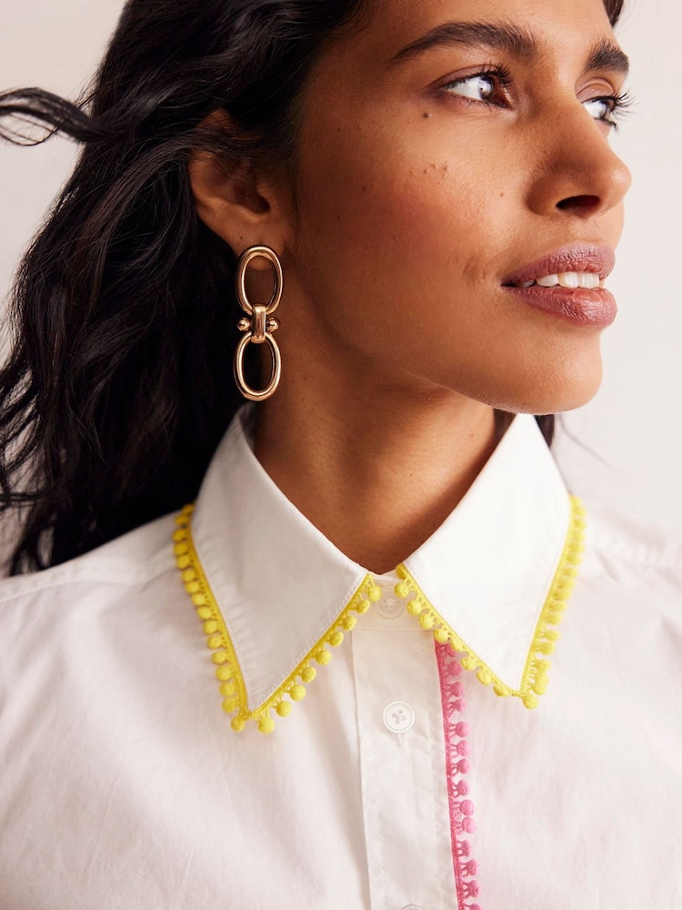 Boden Gold Tone Chunky Oval Chain Earrings - Image 1 of 3
