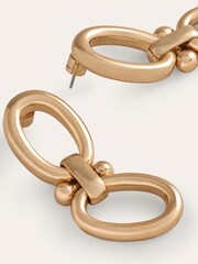 Boden Gold Tone Chunky Oval Chain Earrings - Image 3 of 3