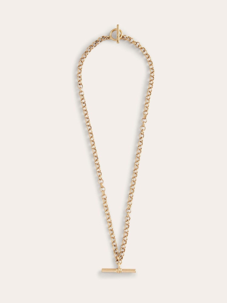 Boden Gold Tone T-Bar Chain Necklace - Image 1 of 3