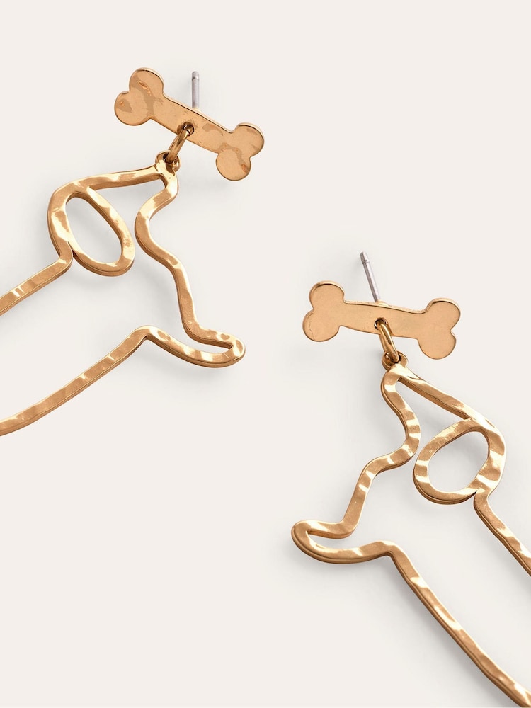 Boden Gold Tone Metal Novelty Earrings - Image 2 of 3