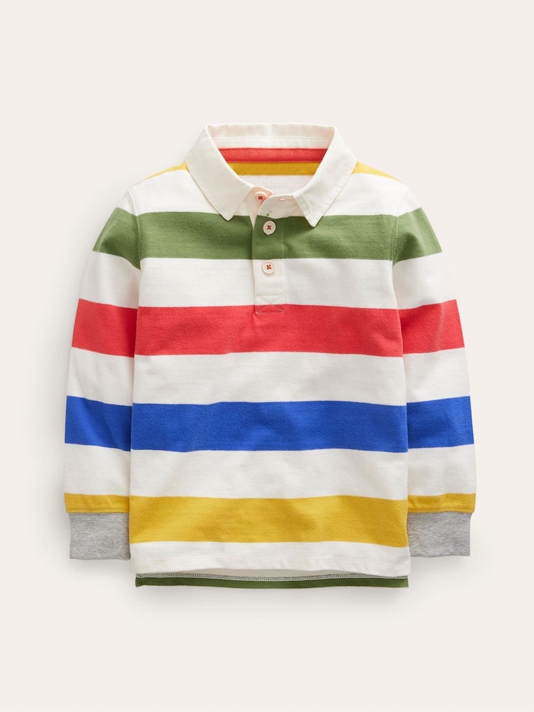 Boden White Classic Rugby 100% Cotton Shirt - Image 1 of 3
