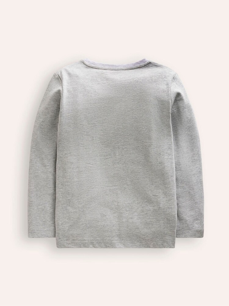 Boden Grey Boucle 100% Cotton T-Shirt - Image 2 of 3