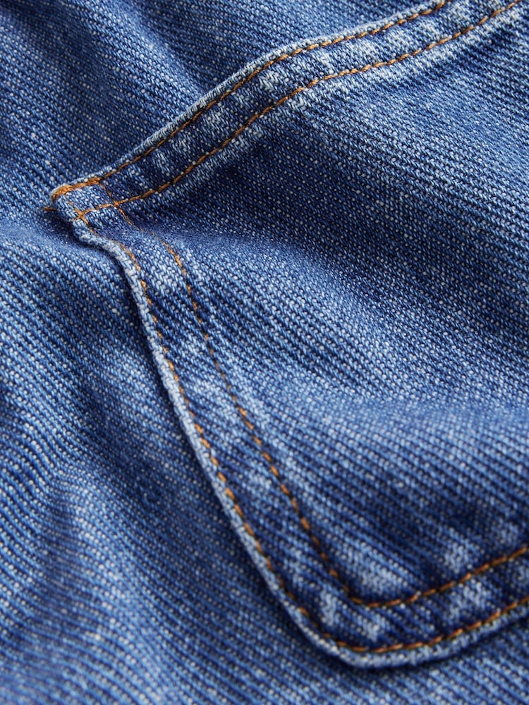 Boden Blue Button Pull-On Mini 100% Cotton Skirt - Image 3 of 3