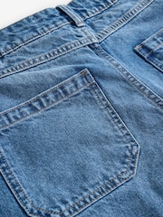 Mid Blue Denim Wide Fit 100% Cotton Jeans - Image 3 of 3