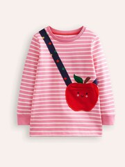 Boden Pink Appliqué Bag Tunic - Image 1 of 3