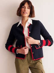 Boden Blue 100% Cotton Holly Knitted Cardigan - Image 1 of 6