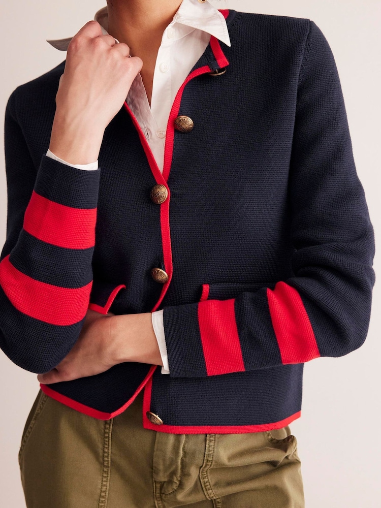 Boden Blue 100% Cotton Holly Knitted Cardigan - Image 2 of 6
