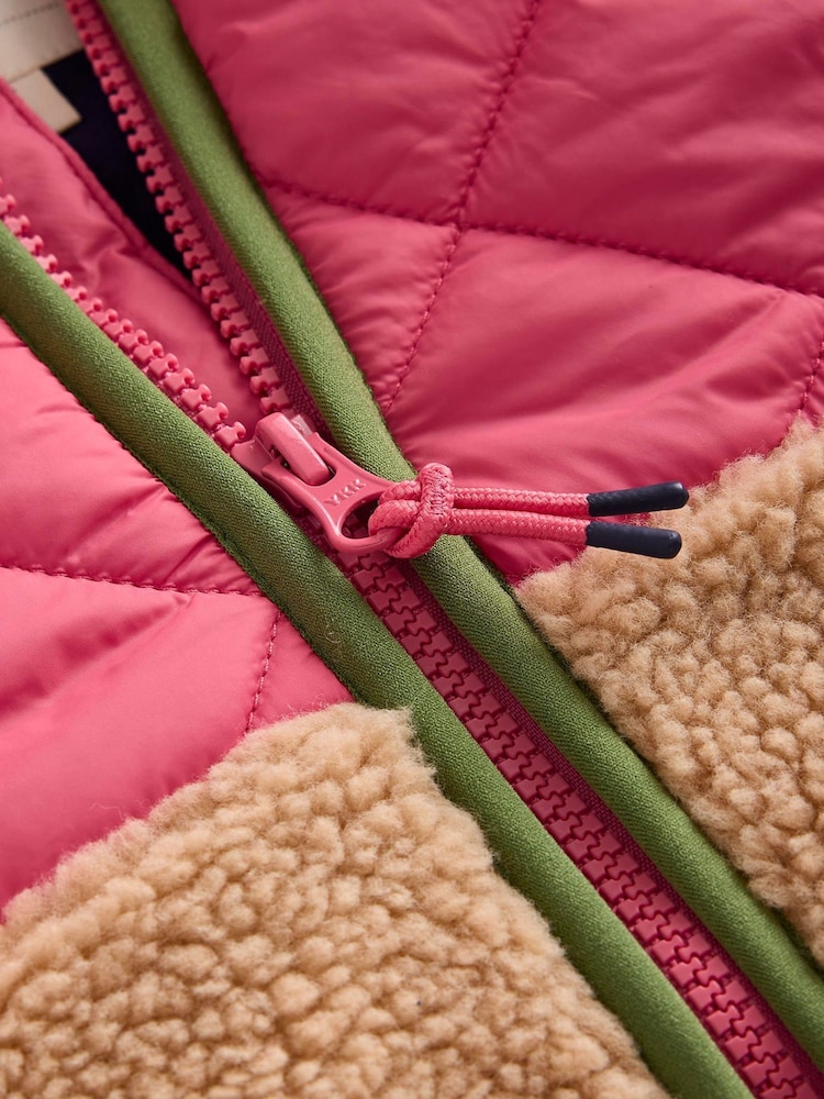 Boden Pink Borg Mix Jacket - Image 3 of 3