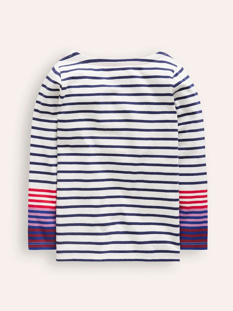 Boden Blue Ella Breton 100% Cotton T-Shirt - Image 2 of 3