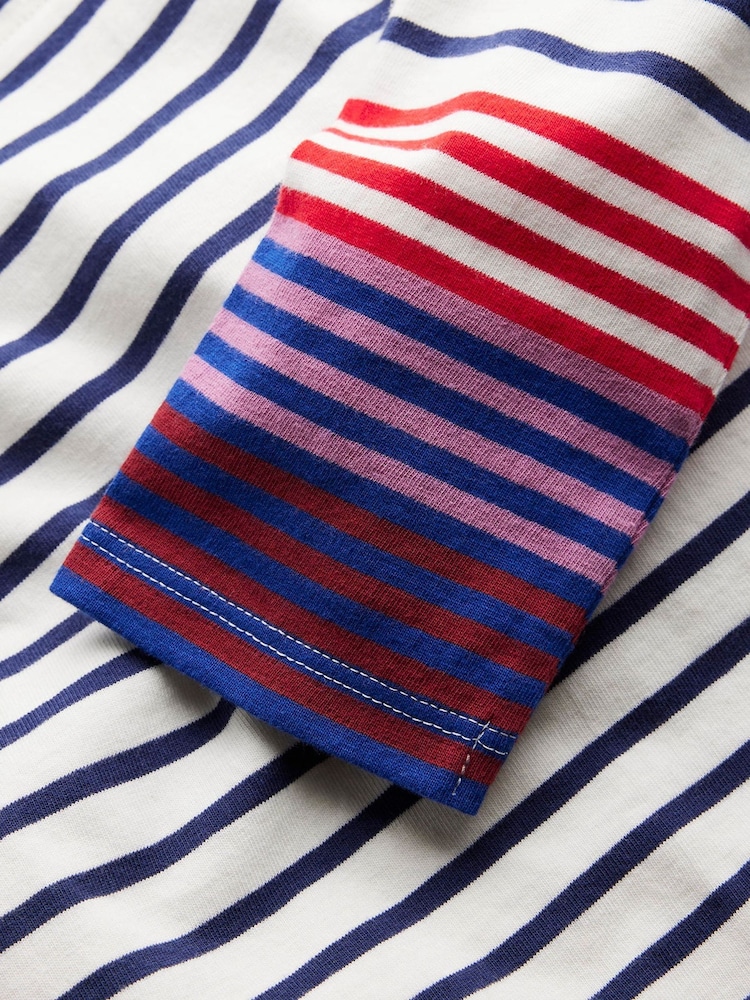 Boden Blue Ella Breton 100% Cotton T-Shirt - Image 3 of 3
