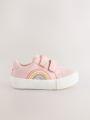 Pink Rainbow Wide Fit (G) Touch Fasten Trainers - Image 4 of 6