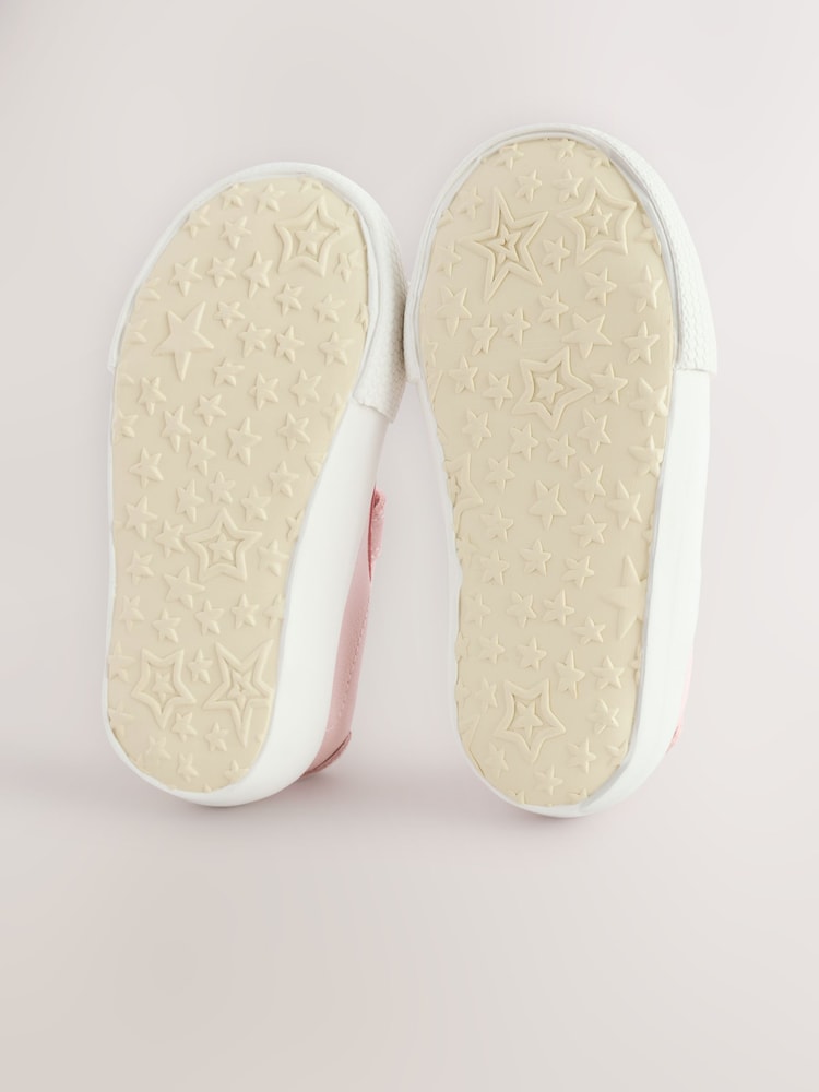 Pink Rainbow Wide Fit (G) Touch Fasten Trainers - Image 5 of 6