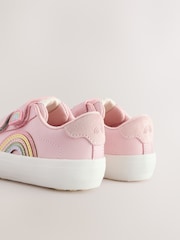 Pink Rainbow Wide Fit (G) Touch Fasten Trainers - Image 6 of 6