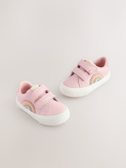 Pink Standard Fit (F) Touch Fasten Trainers - Image 1 of 6