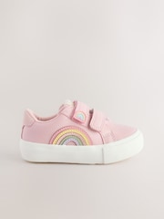 Pink Standard Fit (F) Touch Fasten Trainers - Image 2 of 6