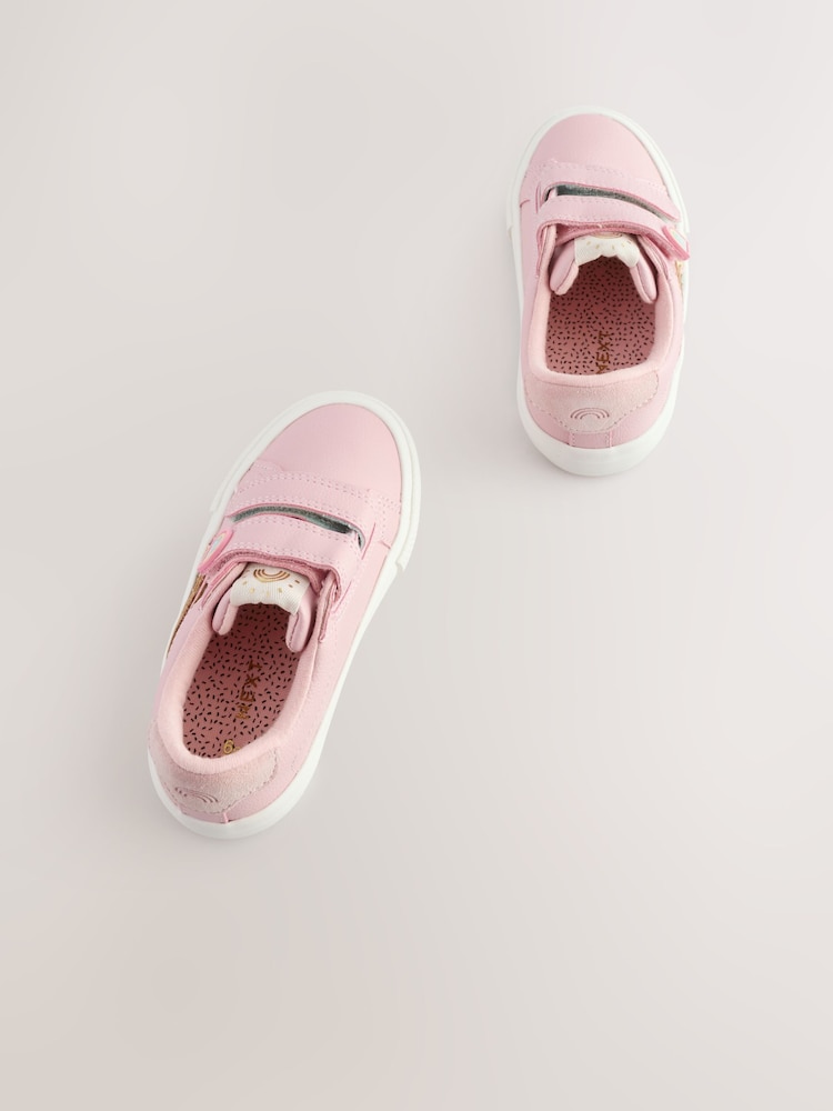 Pink Standard Fit (F) Touch Fasten Trainers - Image 3 of 6