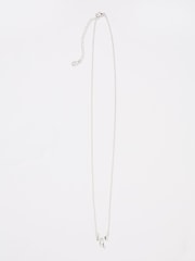 FatFace Silver Tone Bow Necklace - Image 1 of 2