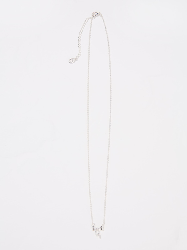 FatFace Silver Tone Bow Necklace - Image 1 of 2