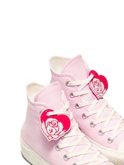 Converse Pink Pale Platform Lift High Top Trainers - Image 14 of 14