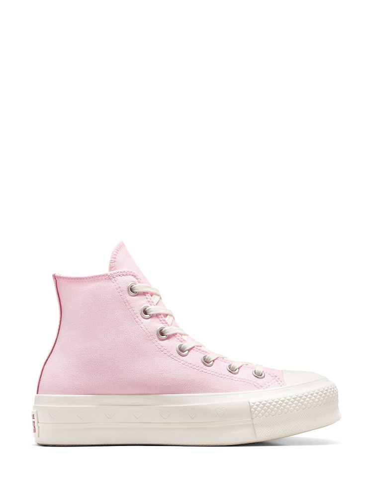Roze - Converse Lift - Bleke hoge sneakers met plateauzool - Image 3 of 14