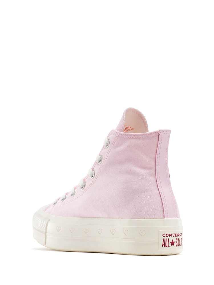 Roze - Converse Lift - Bleke hoge sneakers met plateauzool - Image 5 of 14