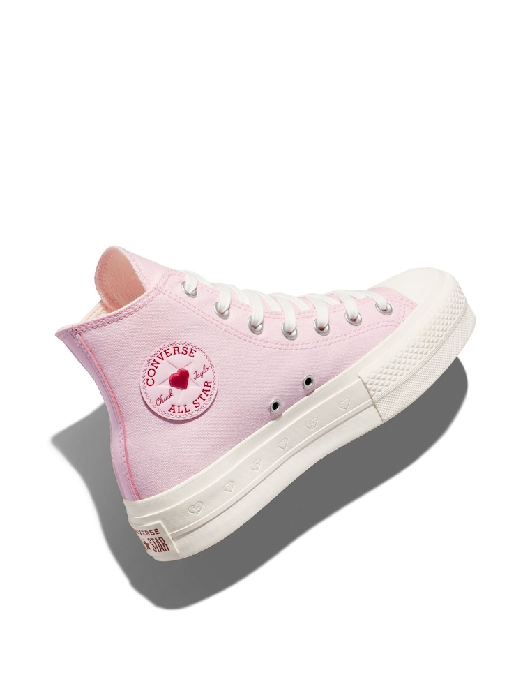 Roze - Converse Lift - Bleke hoge sneakers met plateauzool - Image 9 of 14