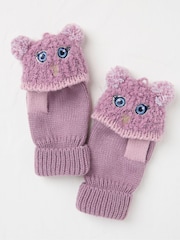 FatFace Purple Owl Gloves - Image 2 of 2
