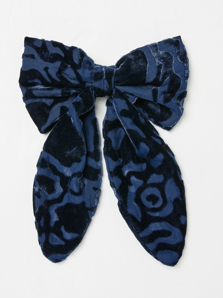 FatFace Navy Copper & Black Hair Bow - Image 1 of 3