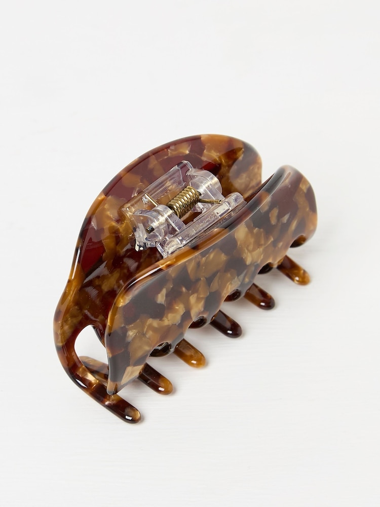 FatFace Brown Claw Clip - Image 2 of 2